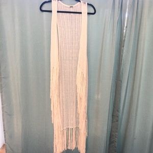 Free People Lacy White Kimono